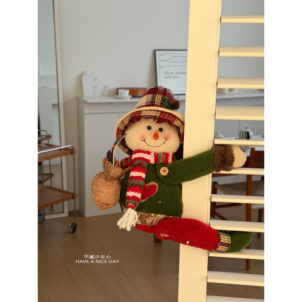 Atmosfera de natal decoração lustre decoração papai noel boneca pingente capa feio casa loja decorações ornamentos