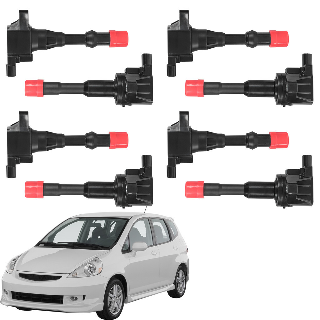 Jogo Bobina Ignição Honda Fit 1.4 8v 4 Dianteira + 4 Traseira 2004 a 2008