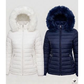 Casaco Puffer Feminino Com Capuz Removível - Super Estilosa e Quente