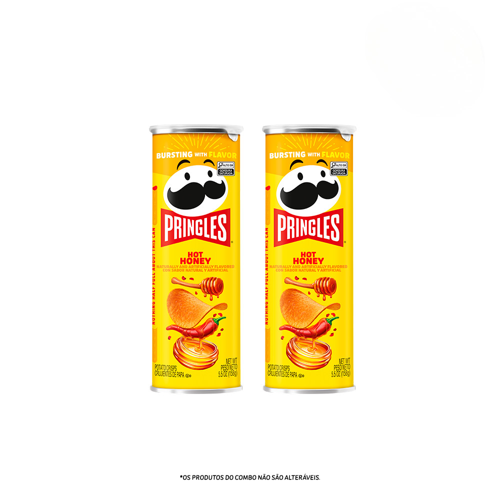 Combo Pringles Importada Honey Crisps Mel Picante158g 2 unidades