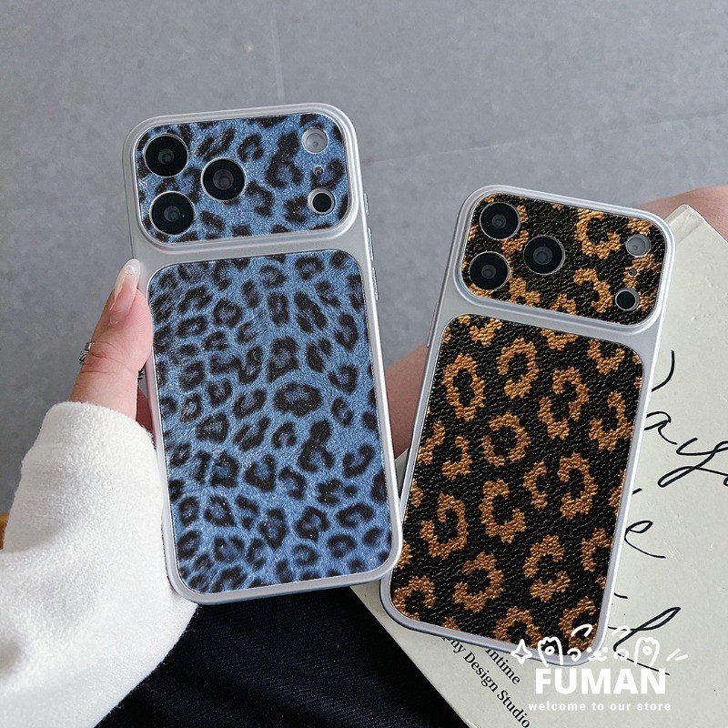 Capa De Telefone Luxuosa Com Estampa De Leopardo Azul Para Samsung Galaxy A07 A06 M06 F06 A05S M05 A04S A04E M04 F04 A03