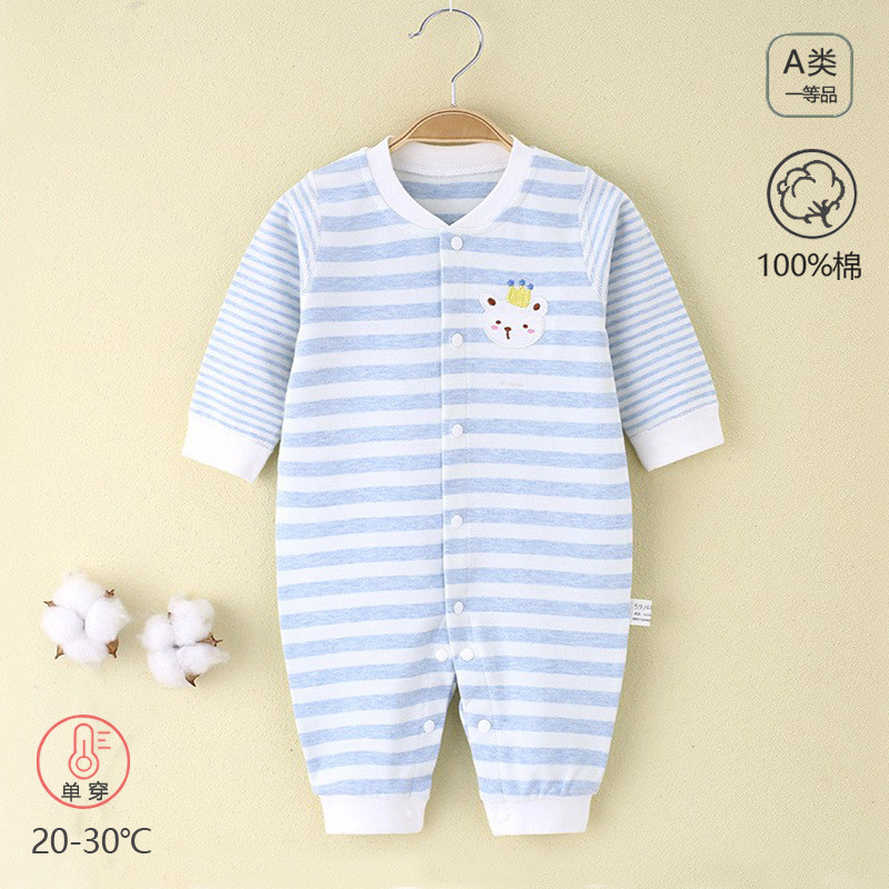 Bebê desossado roupas para recém-nascidos algodão puro classe a roupa interior do bebê pijamas macacão primavera outono 