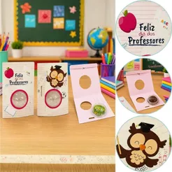 12~36 EMBALAGEM CARTAO C/ BLISTER 01 DOCE OBRIGADO PROFESSOR 4998 (IDEIA DIA DOS PROFESSORES) CHOCO