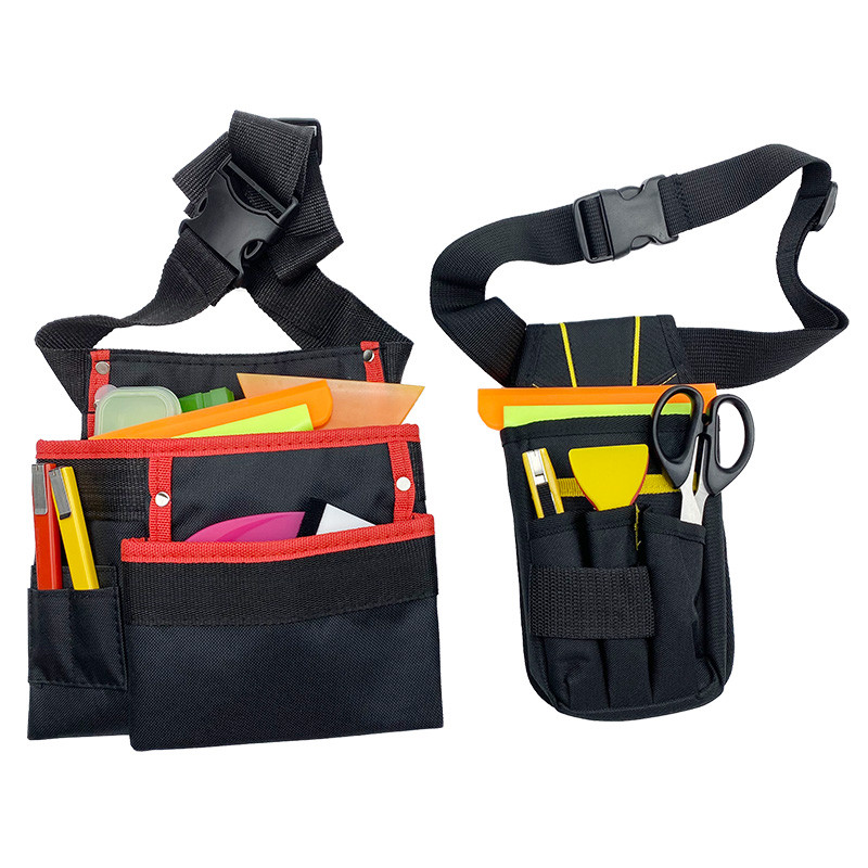 Bolsa de cintura para ferramentas de filme de carro, bolsa de armazenamento de ferramentas de filme que muda de cor, mul