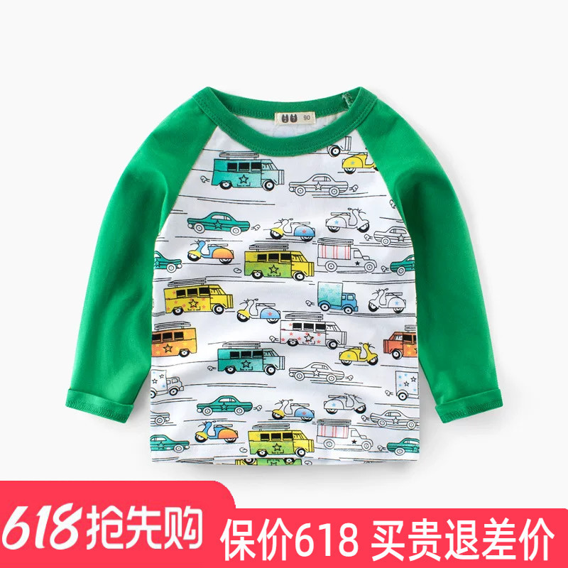 Meninos de manga comprida camiseta puro algodão crianças camisa de fundo primavera outono médio pequenas crianças contra
