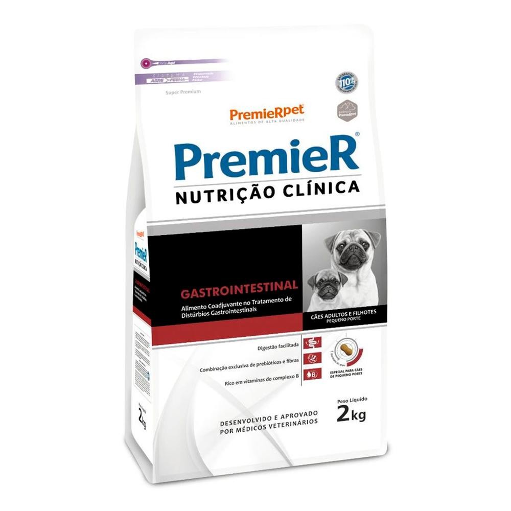 Ração Seca PremieR Nutrição Clínica Gastrointestinal para Cães Adultos e Filhotes Porte Pequeno 2Kg em Oferta na Shopee