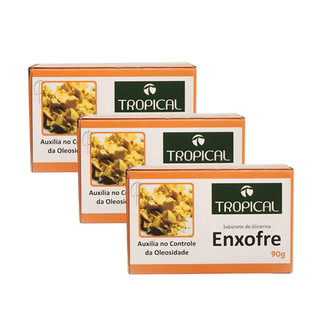 Sabonete de Enxofre 2 - 4 barra seca Espinhas e Tira Oleosidade 90 Gr tropical (Para Skincare)