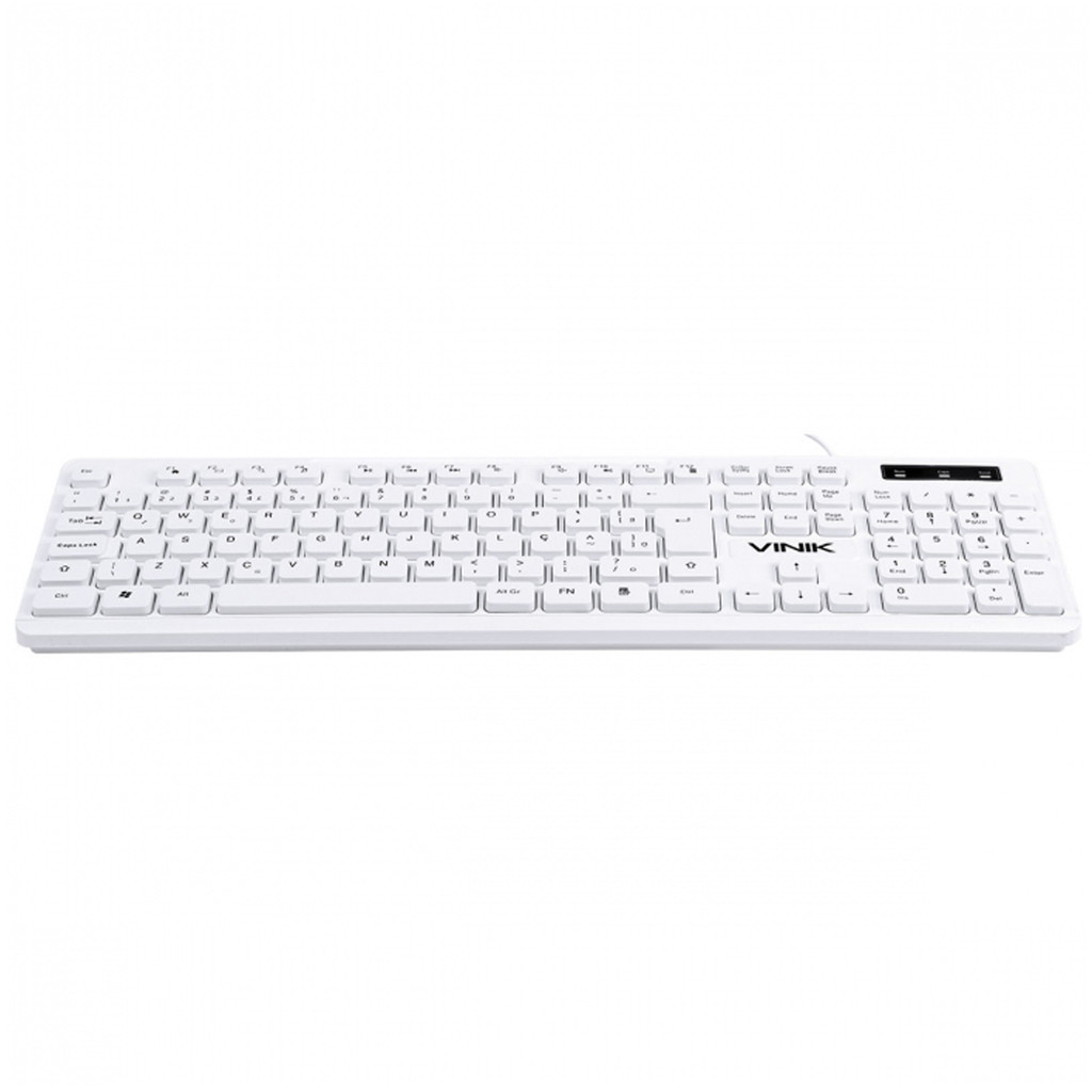 TECLADO SLIM BRANCO TECLAS CHOCOLATE TCB200 VINIK 