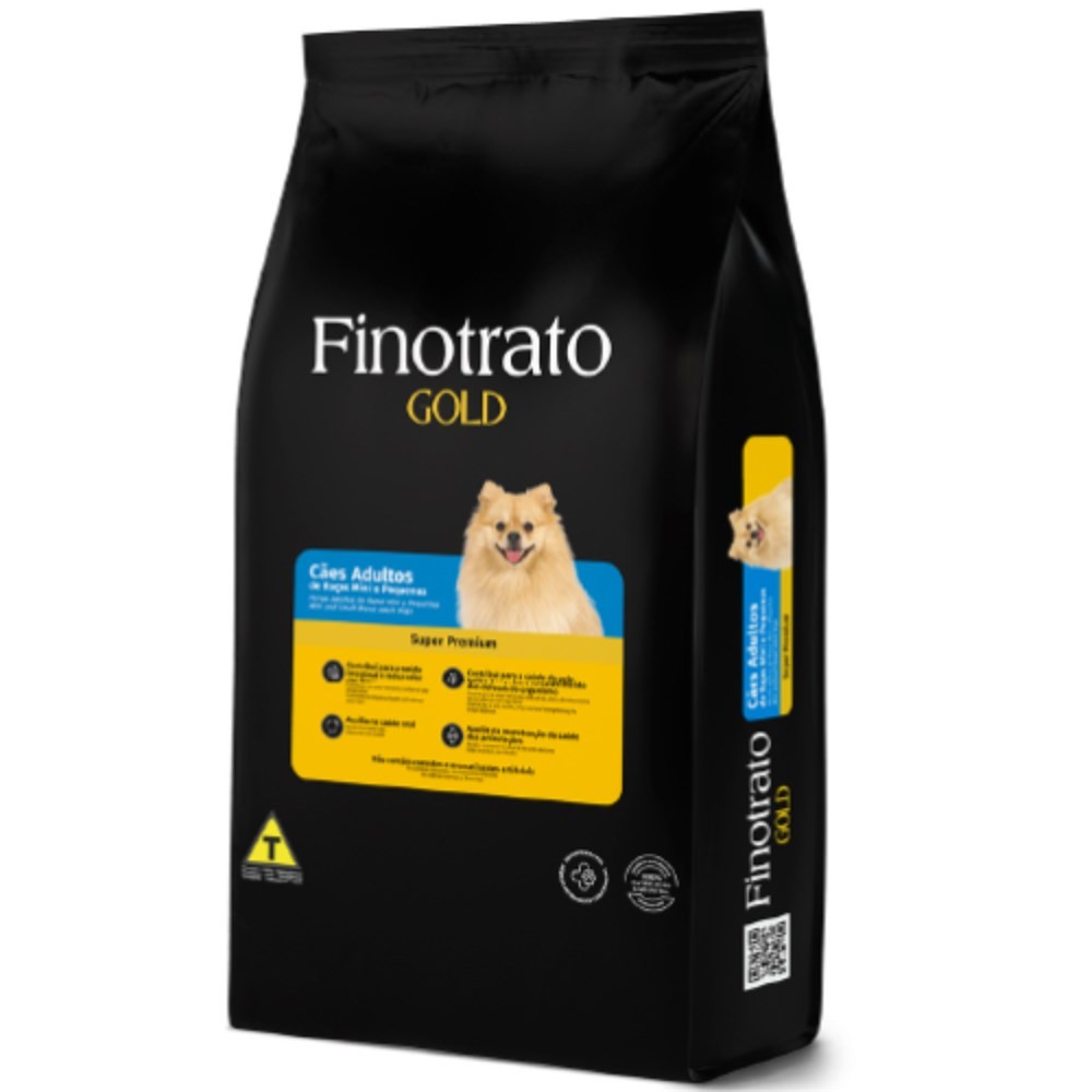 Ração Para Cachorro Finotrato Gold Adultos de Raças Mini e Pequenas 15 kg VB Alimentos