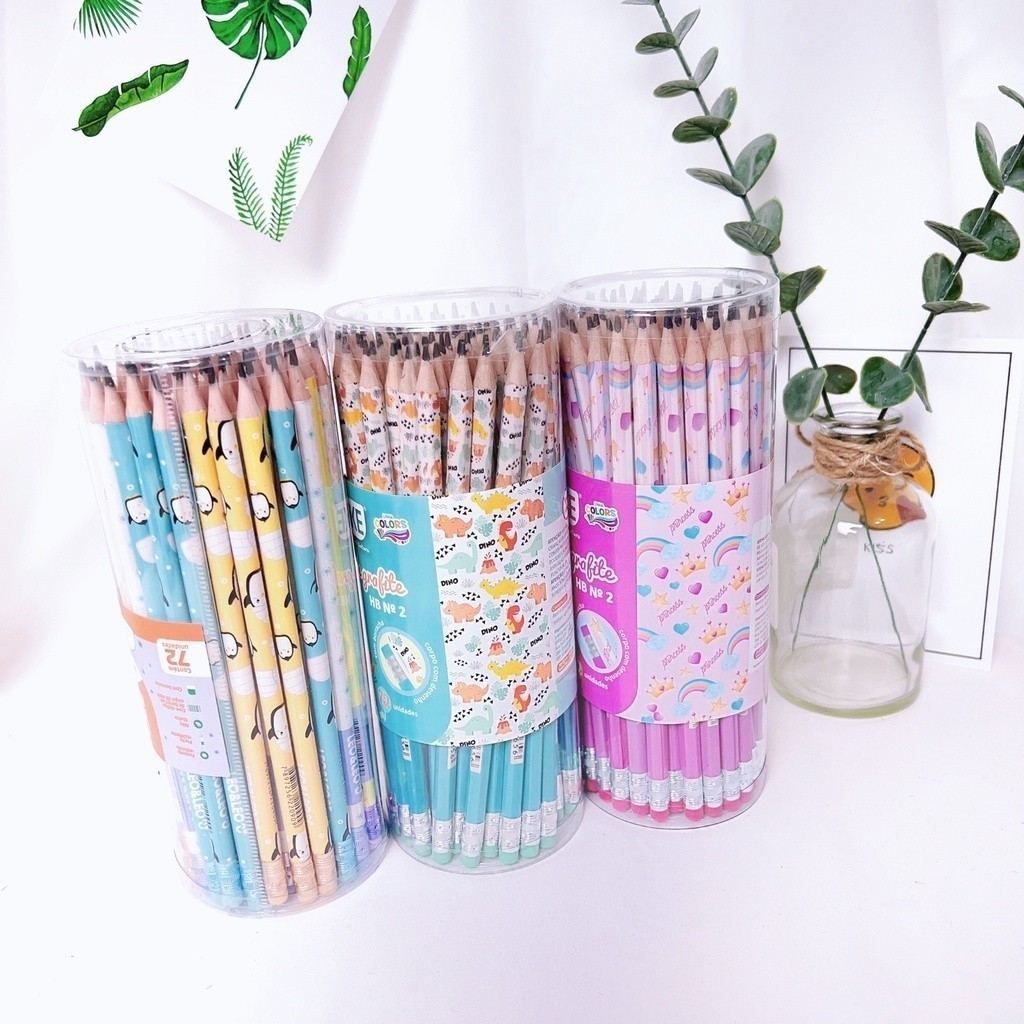 kit Até 60 Lápis Borracha Preto Material Escolar Lapis Escrever