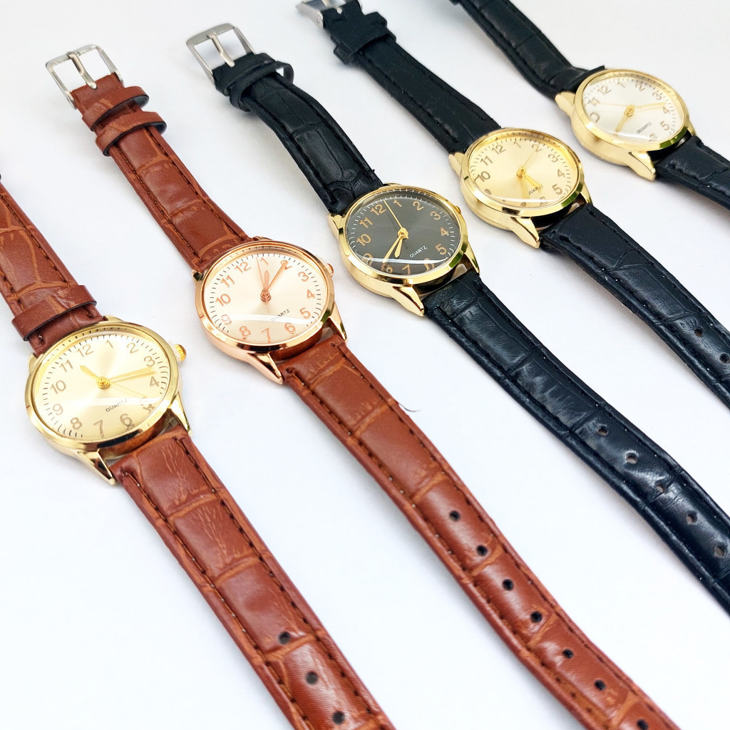 Relógios Feminino/Masculino De Pulso Elegante Casual Redondo Tamanho Pequeno Com Pulseira De Couro em Oferta na Shopee