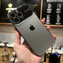 Capa De Telefone Com Janela De Grande Vista Fosca AG Avançada Para iPhone 17 11 12 13 14 15 16 Pro Plus