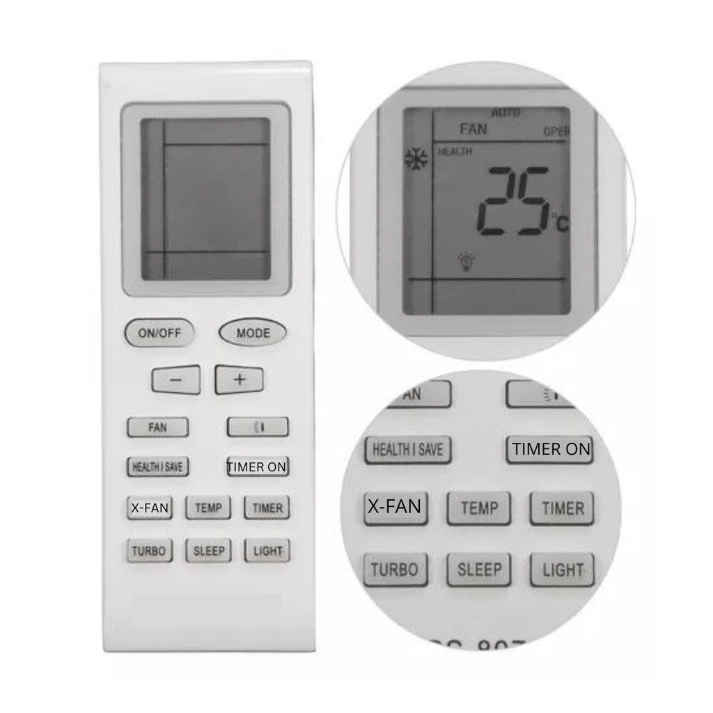 Controle para ar condicionado gree split hi wall contura 4g minisplit hi wall trane