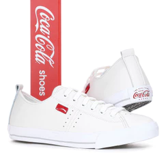 Tênis Coca Cola Isla Leather Branco - Feminino