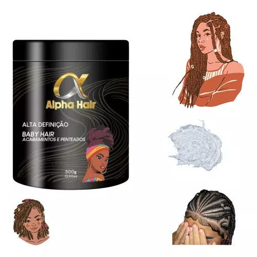 Detalhes do Pasta Modeladora ALPHA HAIR 1kg, 500g  ou 150g Para Acabamentos e Penteados Excelente Fixação