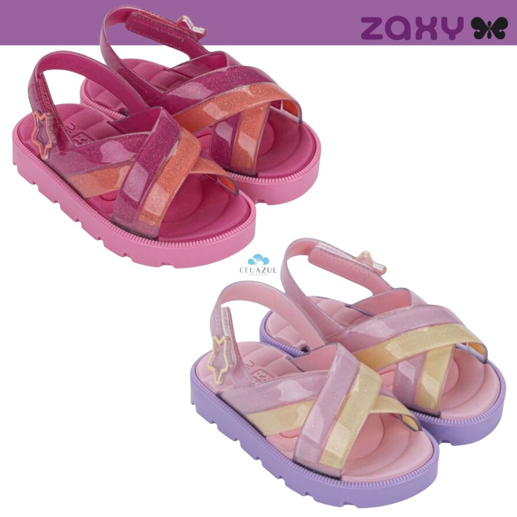 Sandália Infantil Feminina Zaxynina Rainbow Confortável