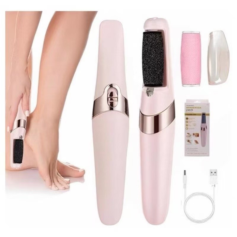 Lixador de Pé Elétrico Portátil – Esfoliador Pedicure Remove Calos e Pele Morta Rápido