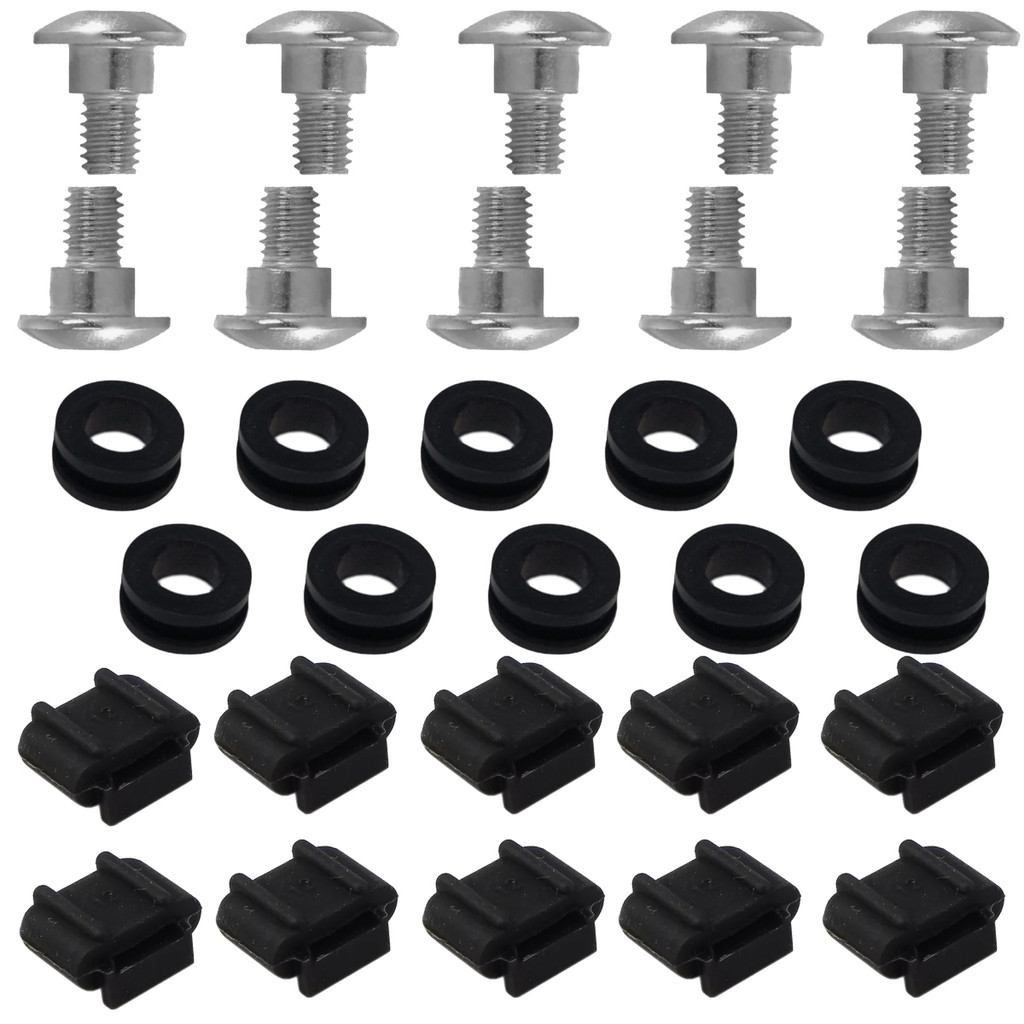Kit 20 coxim bucha traseiro fixação escapamento escape 10 parafusos CG125 CG150 CG160 Cargo Fan Titan Start