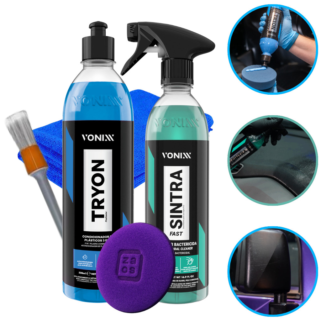 Kit Vonixx Para Limpeza Interna Sintra Fast + Tryon + Aplicador+Pano e Pincel em Oferta na Shopee