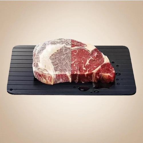 Tábua Descongelar Rápido Alimentos Placa Alumínio Cozinha Carne Peixe Apoio Churrasco