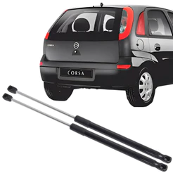Par Amortecedor Tampa Traseira Porta Malas Corsa Hatch 4 Portas 2002 à 2012 Mola Gás