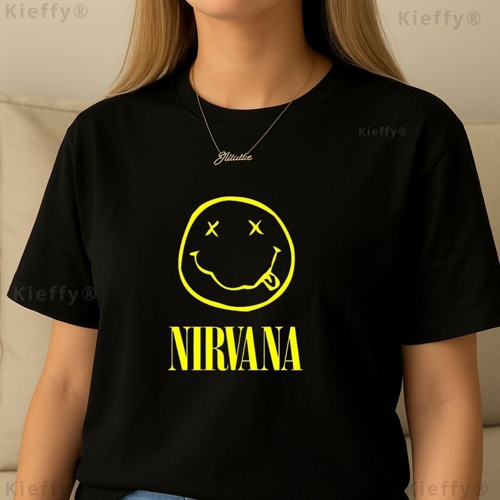 Camiseta Feminina T-Shirt Nirvana 100% Algodão Confortável Estampa Exclusiva