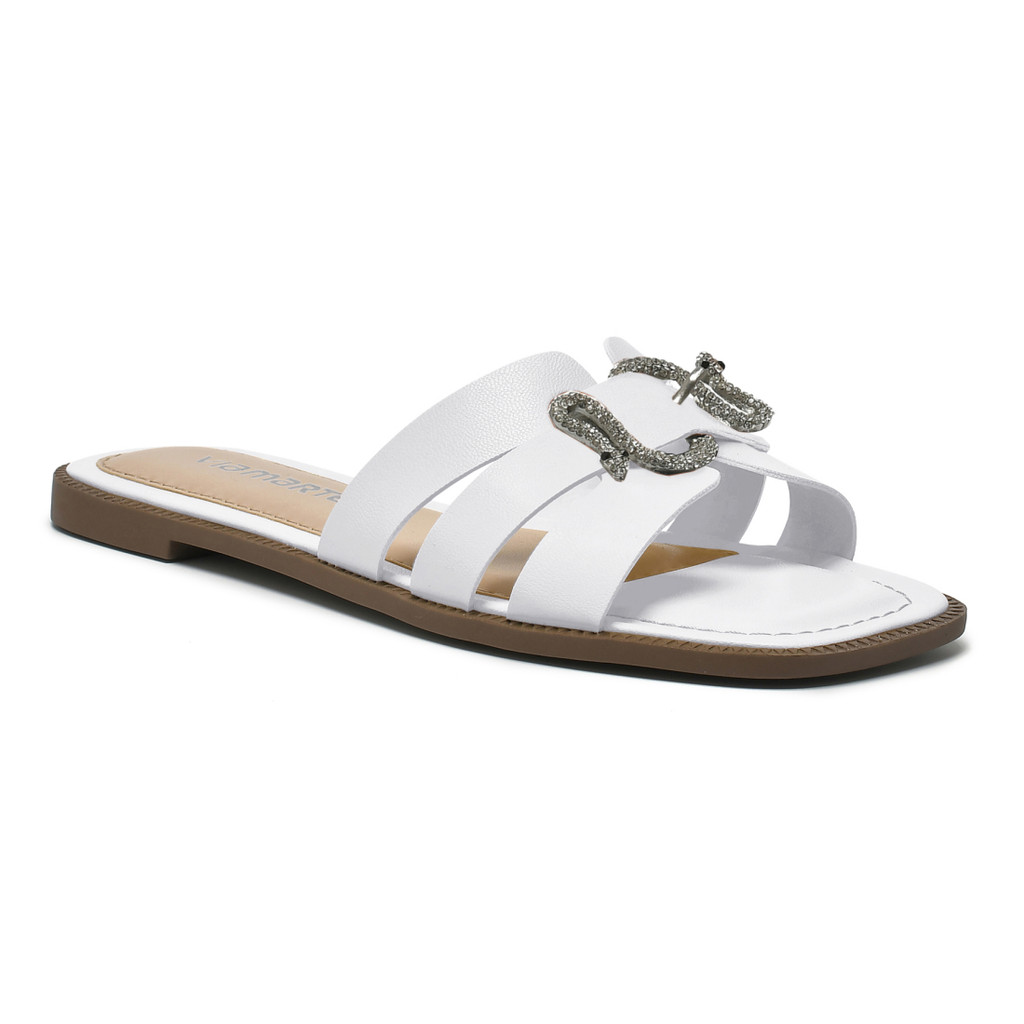 Rasteira Feminina Via Marte Detalhe Cobra Strass 291-004-02