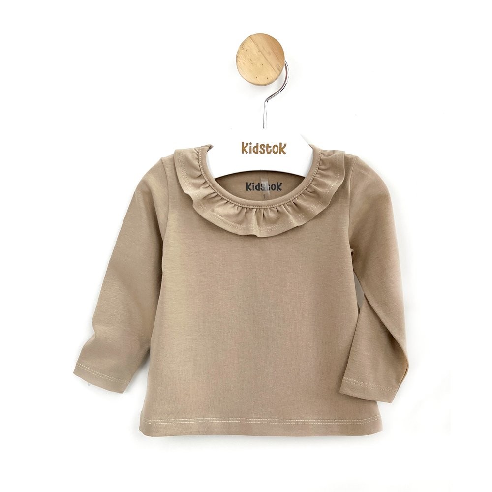 Imagem Blusa Menina Cotton Gola Babado - Kidstok