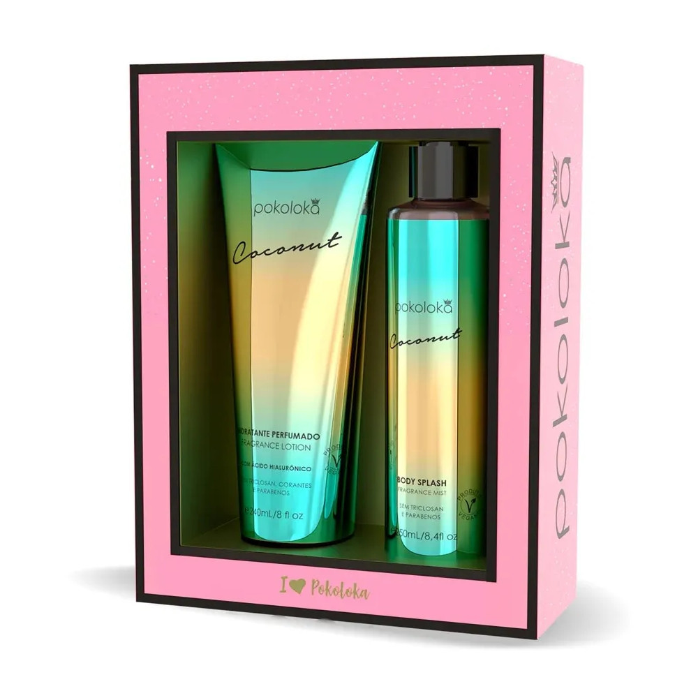 Kit Hidratante Corporal 240ml + Body Splash Coconut Pokoloka 250ml