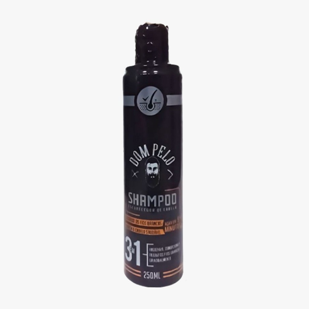 Shampoo Escurecedor De Cabelos e Barba Brancos Grisalhos Dom Pelo - Kits