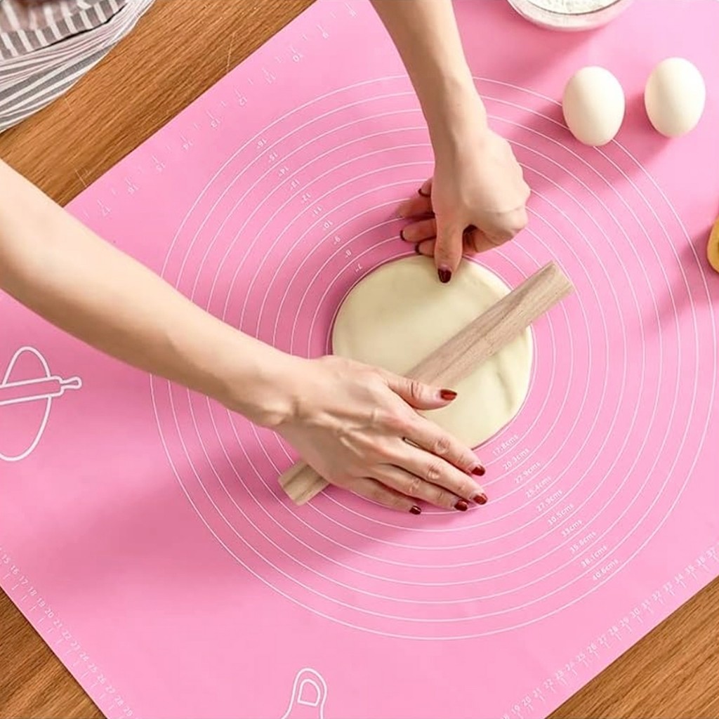 Tapete De Silicone Culinário KIT 1/2 40x50 Antiaderente Para Abrir Massa Confeitaria Cor Enviada Aleatoriamente WL-2523