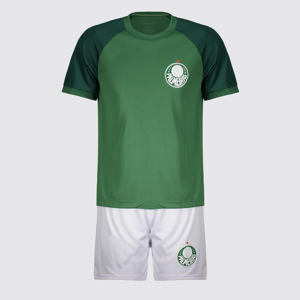 Kit Palmeiras Line Infantil Verde e Branco em Oferta na Shopee
