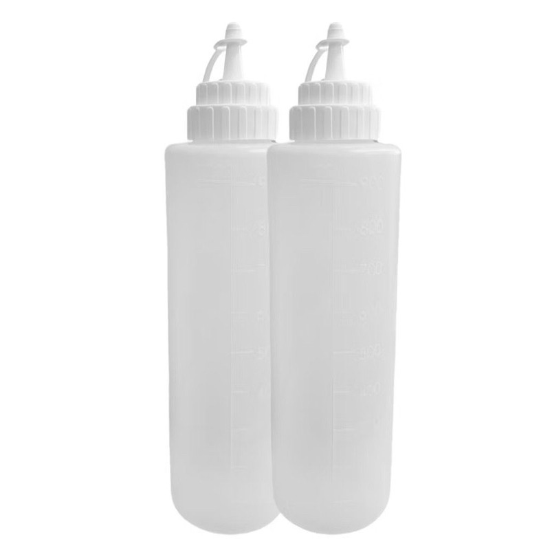 Kit 2 Bisnagas Grandes 1 Litro Para Molhos Panqueca Donuts com Tampa Plastica em Oferta na Shopee