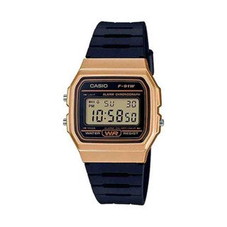 Relógio Casio Dourado Preto Unissex F-91WM-9ADF em Oferta na Shopee