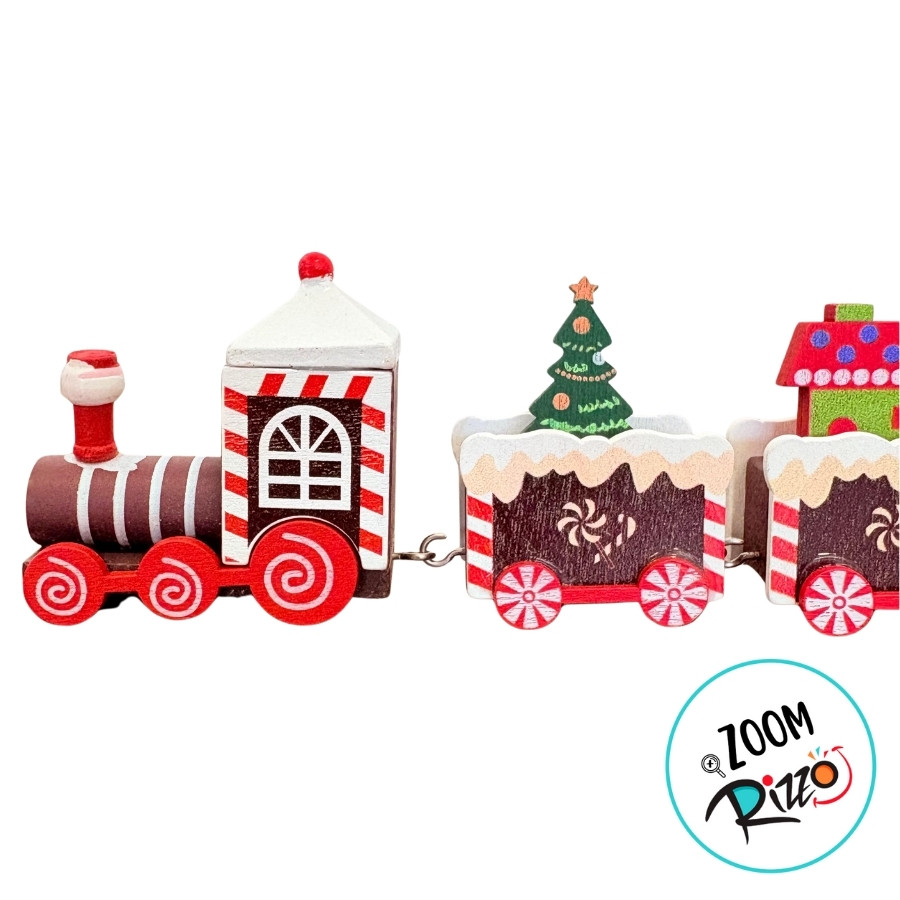 Enfeite de Madeira de Natal Trem - Doce - 19,5cm - 1 unidade - Artlille - Rizzo — imagem 2 de 2