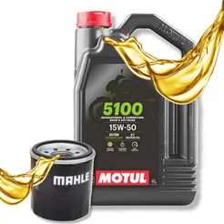 Troca de Óleo Cbr 1000rr / Nc 750x 5100 15w50 Motul Galão 4 Litros + Filtro