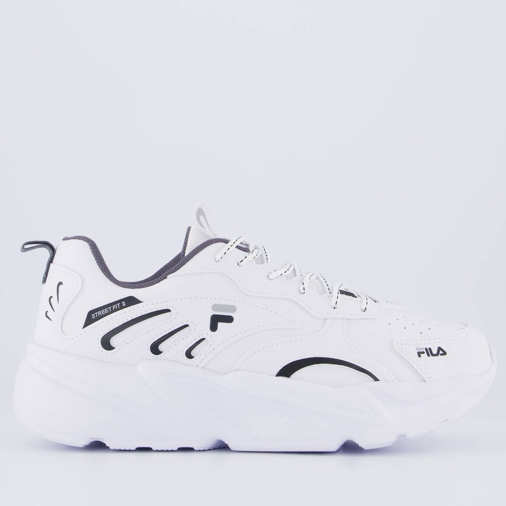 Tênis Fila Street 2 Branco e Preto em Oferta na Shopee