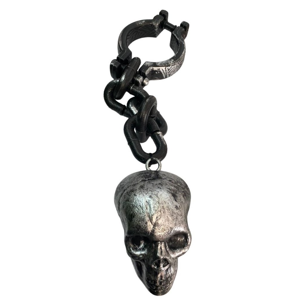 Crânio Decorativo com Algema Halloween 50cm-Unidade