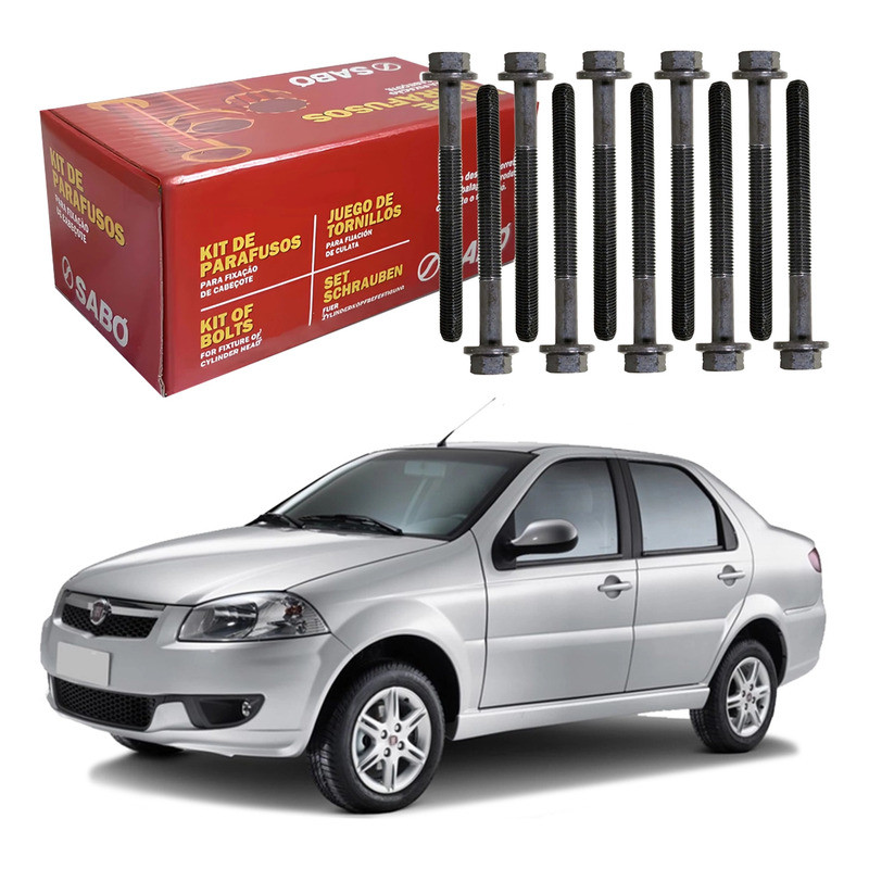 Jogo Parafuso Cabeçote Sabó Siena Rst 1.4 8v 2007 A 2010 em Oferta na Shopee