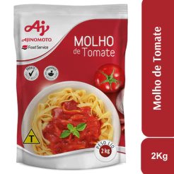 Molho de Tomate Ajinomoto® 2kg - Mais Cor e Sabor - Ideal para Massas, Carnes e Pratos Preparados