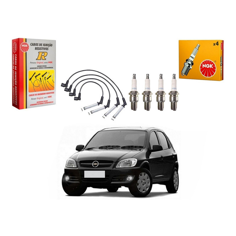 Kit Vela Cabo Ngk Celta 1.0 2006 A 2012 em Oferta na Shopee