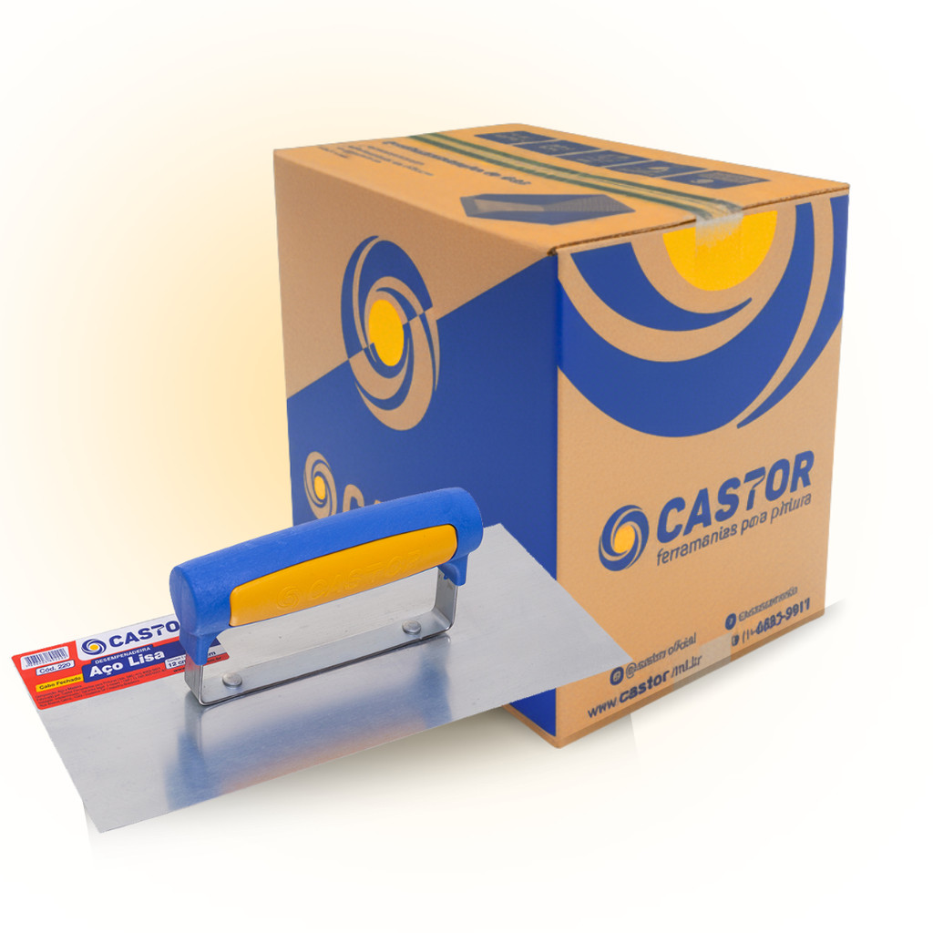 Caixa c/ 12 Desemp. Aço Lisa 12x27cm Cabo Plástico - Castor em Oferta na Shopee