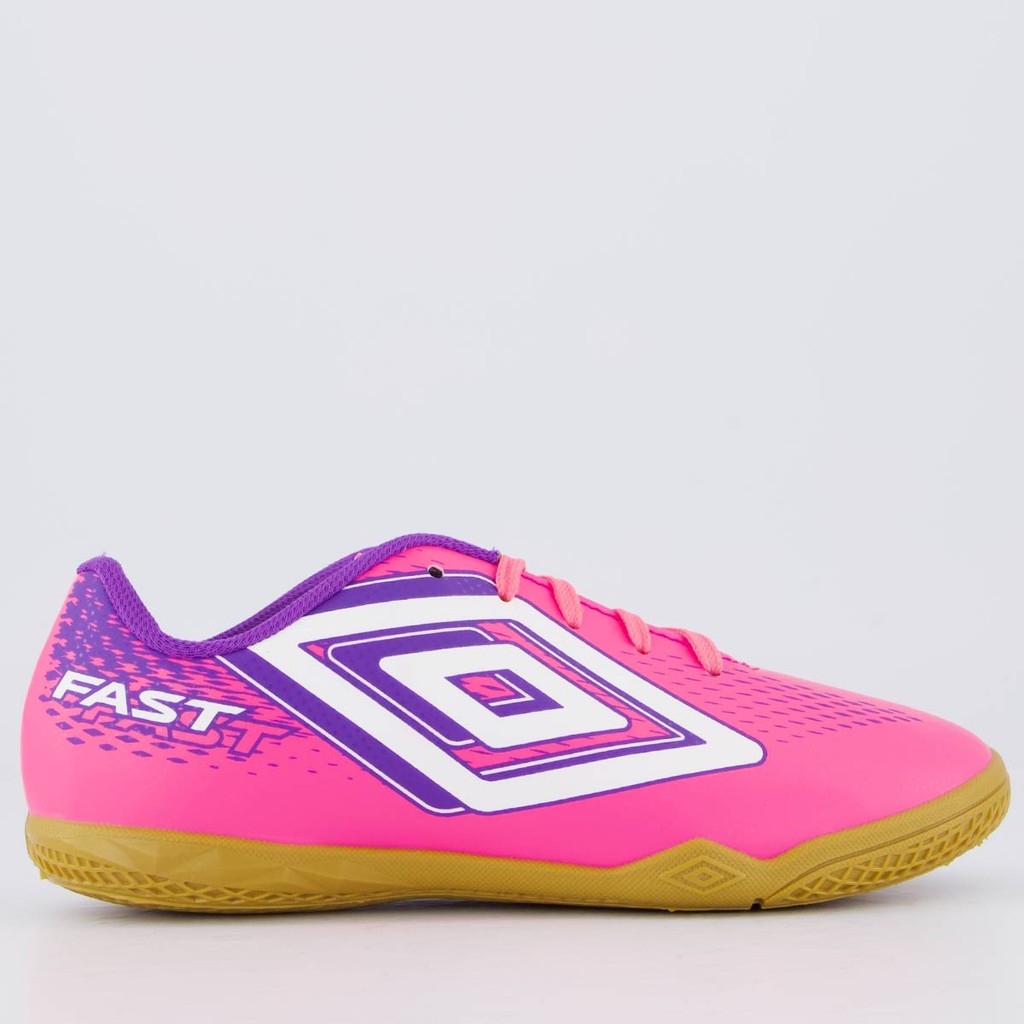 Chuteira Umbro Fast II Futsal Juvenil Rosa em Oferta na Shopee