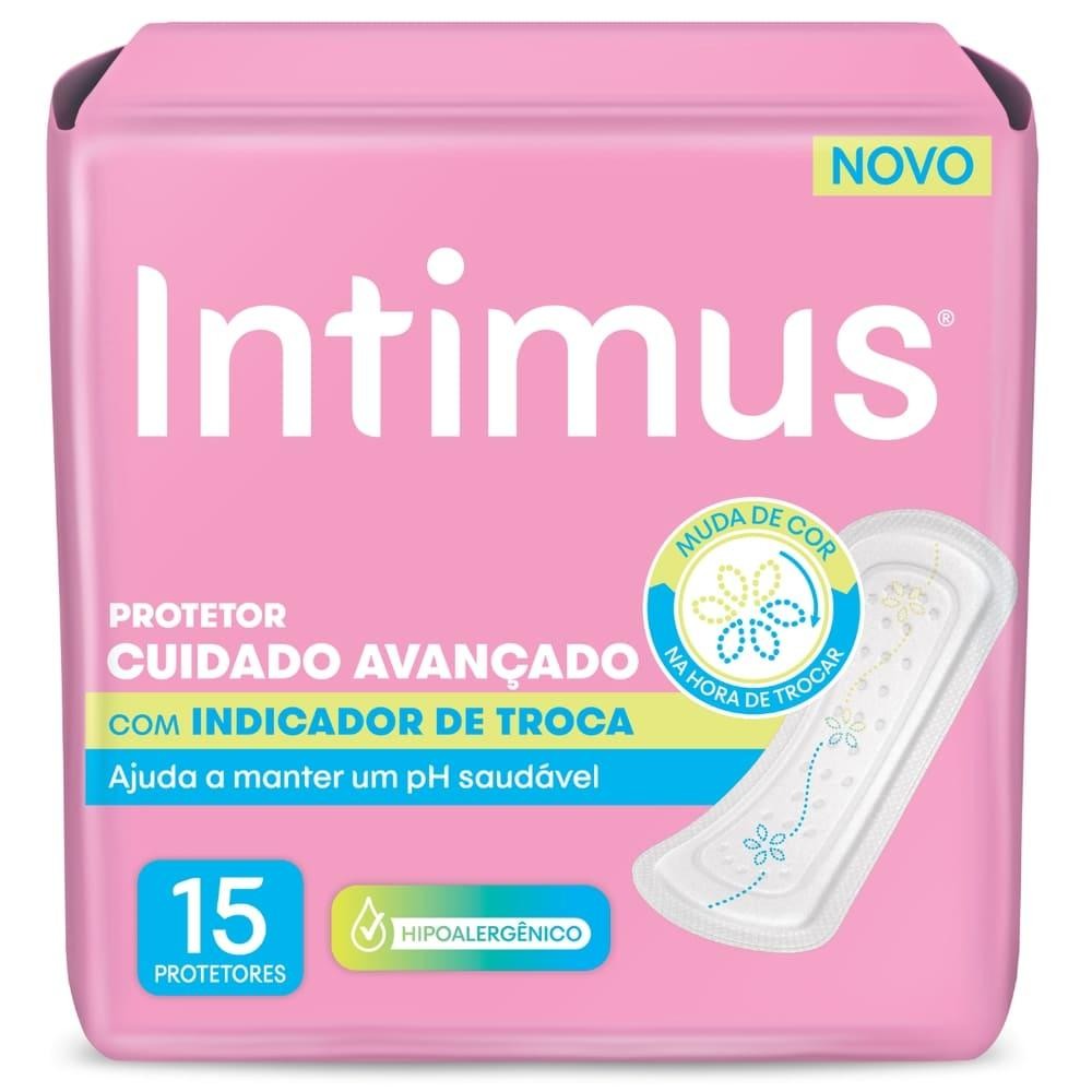 PROTETOR DIÁRIO INTIMUS CUIDADO AVANÇADO COM INDICADOR DE TROCA 15  UNIDADES em Oferta na Shopee