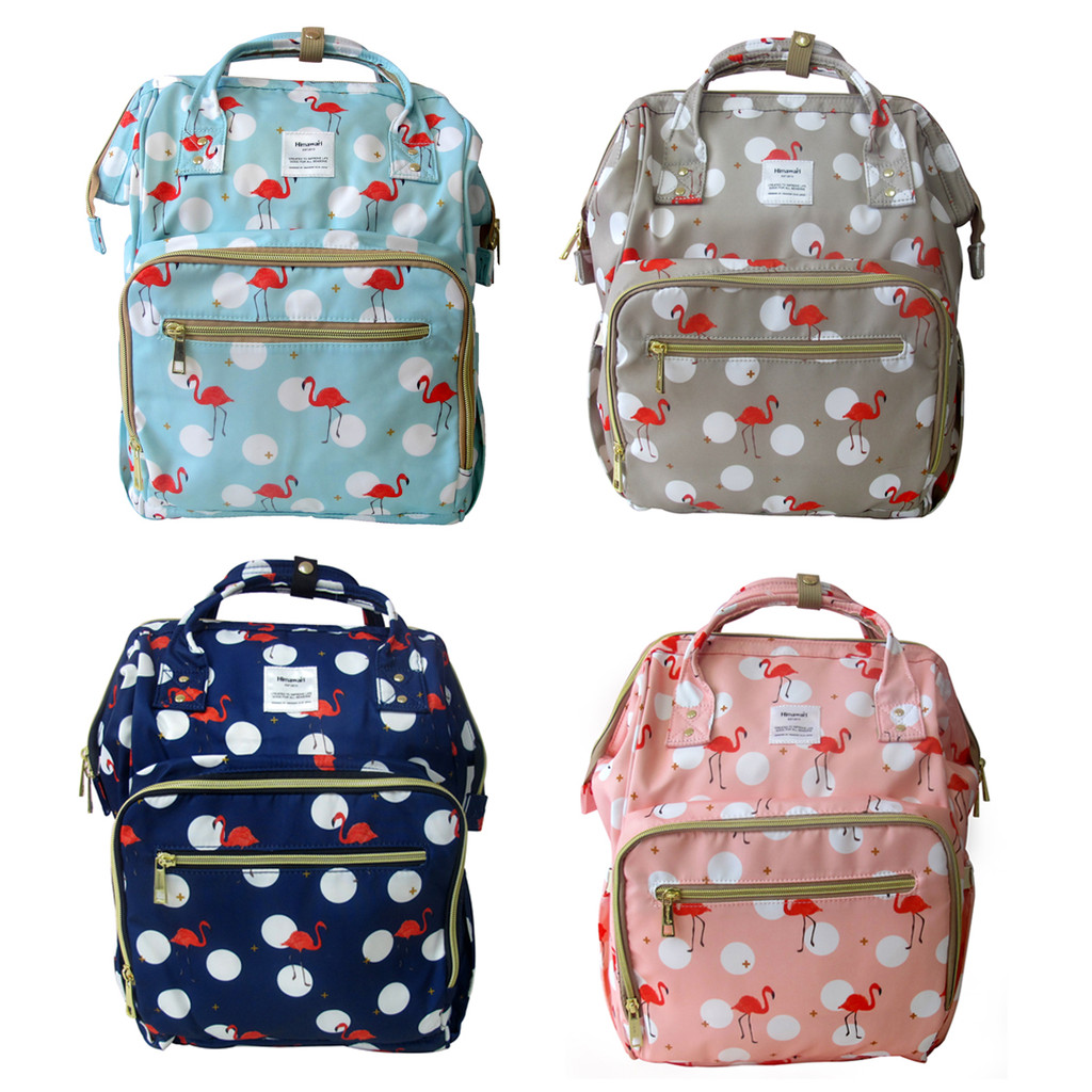 Mochila Maternidade Japonesa Himawari Bolsa Flamingo À prova d'água