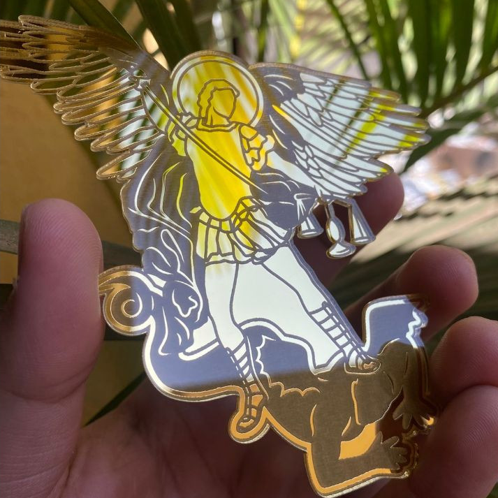 Aplique Santo Personalizado 4cm Acrílico Espelhado Kit (MANDAR NO CHAT O APLIQUE ESCOLHIDO)