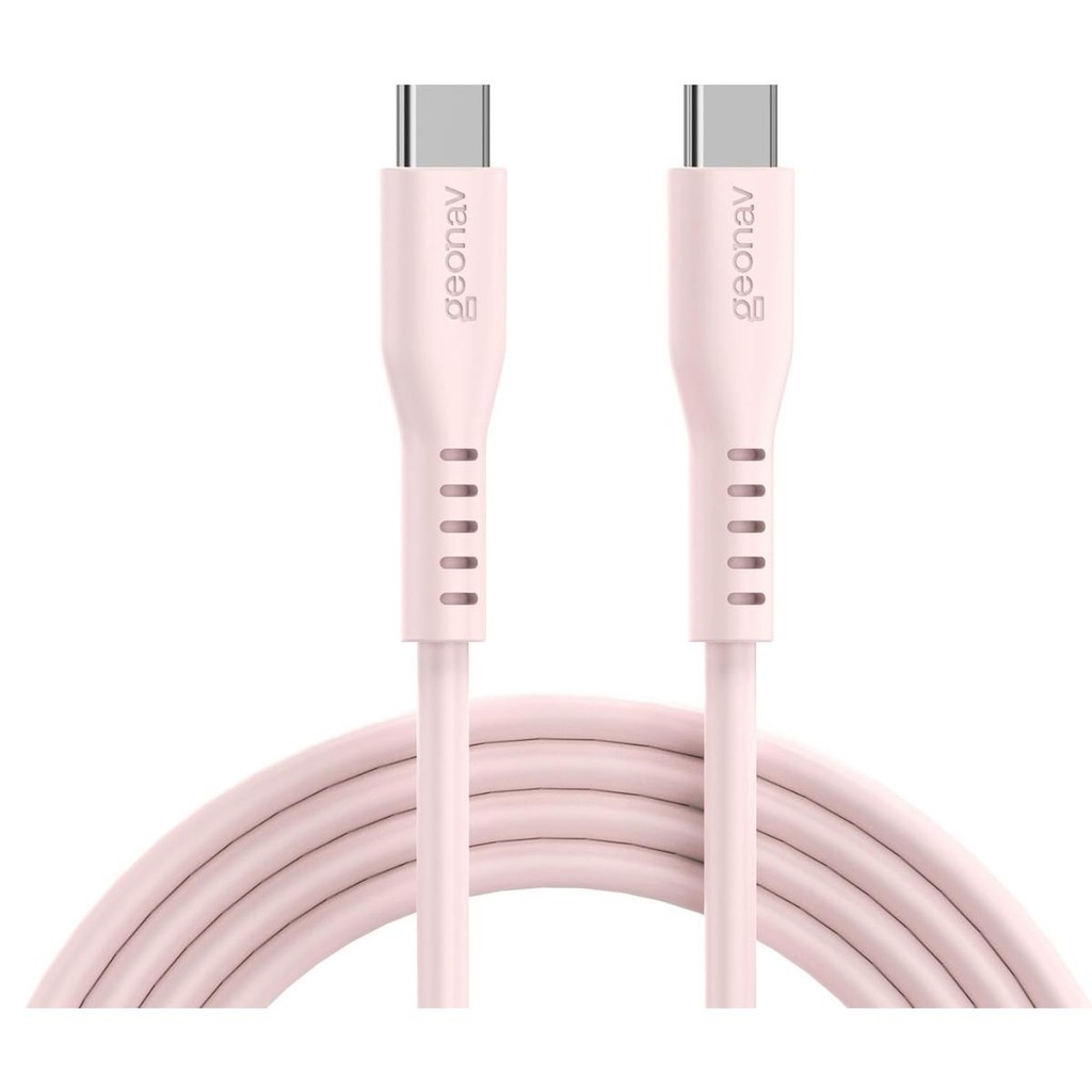 Cabo Silicone Usb-C Para Usb-C 2.0 1,5M Esc06Spk Rosa Geonav em Oferta na Shopee