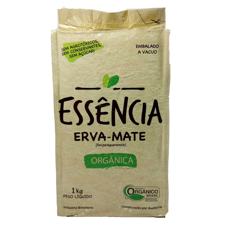 Erva Mate Orgânica Essência 1kg – Produção Familiar | Sem Açúcar | A Vácuo | Natural e Sustentável