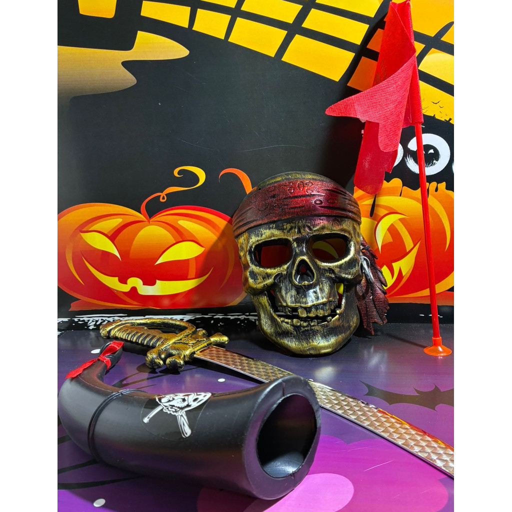Kit Pirata Brinquedo Infantil Fantasia Carnaval Hallowen Festas