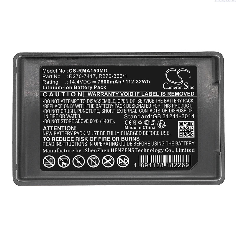 Bateria Médica Cameron Sino 14.4 V 7800mAh R270-7417 R270-366/1 Para Ventilador ResMed Astral 150 Ultralife